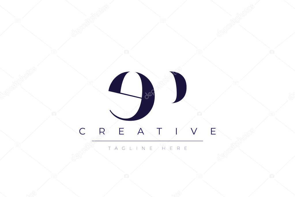EP abstract  minimalist letters Logo Monogram. It is a minimalist logo, this logo is made by combining two letters