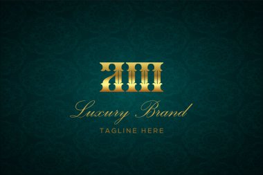 AM LUXURY LETTER LOGO DESIGN. It is a luxury letter monogram logo, this logo is made by combining two letters clipart