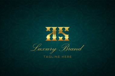 Luxury Harfleri Logosu 'nda olduğu gibi. Lüks harfli bir logo. Bu logo iki harfin birleşimiyle yapılmış.