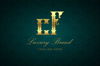 CF LUXURY LUTTER Logosu DESIGN. Lüks harfli bir logo. Bu logo iki harfin birleşimiyle yapılmış.