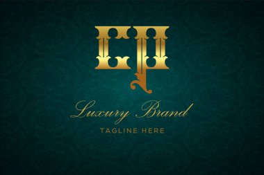 CP LUXURY Kart Logosu DESIGN. Lüks harfli bir logo. Bu logo iki harfin birleşimiyle yapılmış.