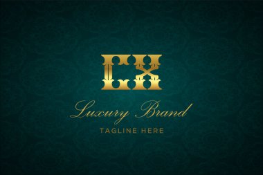 CX LUXURY LUXURY Logosu DESIGN. Lüks harfli bir logo. Bu logo iki harfin birleşimiyle yapılmış.