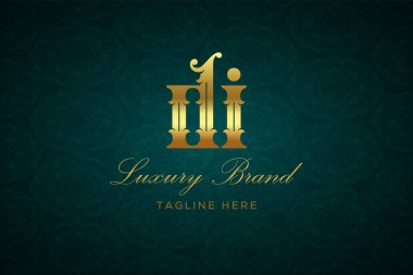 Dedektif Luxury Logo 'nun Logosu. Lüks harfli bir logo. Bu logo iki harfin birleşimiyle yapılmış.