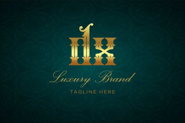 DX LUXURY LUTTER Logosu DESIGN. Lüks harfli bir logo. Bu logo iki harfin birleşimiyle yapılmış.