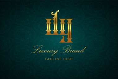 DY Luxury 'nin logosu açık. Lüks harfli bir logo. Bu logo iki harfin birleşimiyle yapılmış.