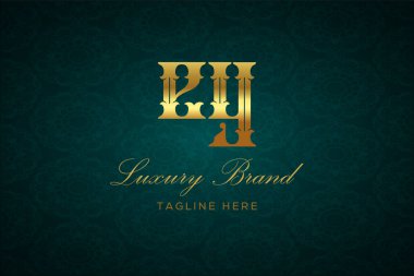 Adi luxury harfi logosu. Lüks harfli bir logo. Bu logo iki harfin birleşimiyle yapılmış.