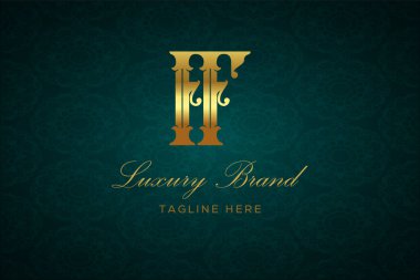 Luxury Harfli Logo 'dan. Lüks harfli bir logo. Bu logo iki harfin birleşimiyle yapılmış.