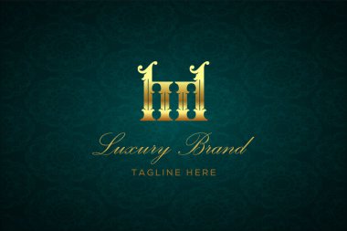 HD Luxury Harfleri Logosu. Lüks harfli bir logo. Bu logo iki harfin birleşimiyle yapılmış.