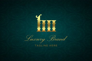 HO LUXURY LUTTER Logosu DESIGN. Lüks harfli bir logo. Bu logo iki harfin birleşimiyle yapılmış.