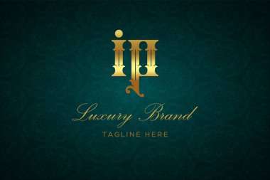 IP LUXURY LETTER LOGO DESIGN. It is a luxury letter monogram logo, this logo is made by combining two letters