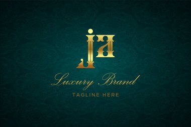 JA LUXURY LETTER LOGO DESIGN. It is a luxury letter monogram logo, this logo is made by combining two letters