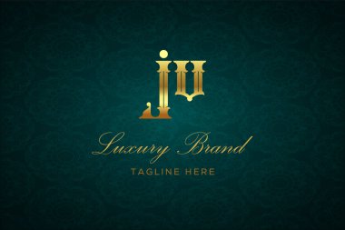 JV LUXURY LUTTER Logosu DESIGN. Lüks harfli bir logo. Bu logo iki harfin birleşimiyle yapılmış.