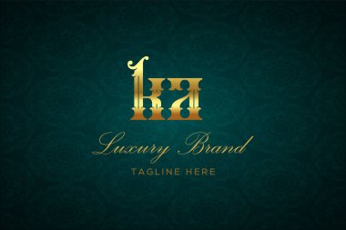 KA LUXURY LUTTER Logosu DESIGN. Lüks harfli bir logo. Bu logo iki harfin birleşimiyle yapılmış.