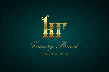 KR LUXURY LUTTER Logosu DESIGN. Lüks harfli bir logo. Bu logo iki harfin birleşimiyle yapılmış.