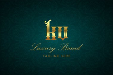 KV LUXURY LETTER LOGO DESIGN. It is a luxury letter monogram logo, this logo is made by combining two letters