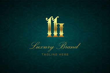 LH LUXURY LETTER LOGO DESIGN. It is a luxury letter monogram logo, this logo is made by combining two letters