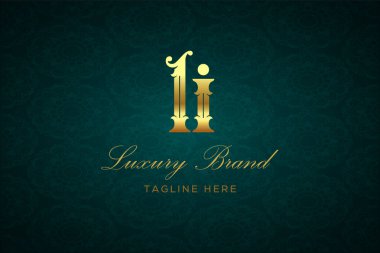 LI LUXURY LUXURY Logosu DESIGN. Lüks harfli bir logo. Bu logo iki harfin birleşimiyle yapılmış.