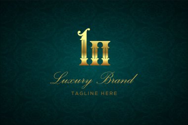 LN LUXURY LUXURY Logo DESIGN. Lüks harfli bir logo. Bu logo iki harfin birleşimiyle yapılmış.