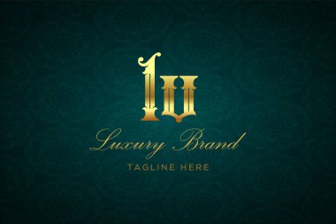 LV LUXURY LETTER LOGO DESIGN. It is a luxury letter monogram logo, this logo is made by combining two letters