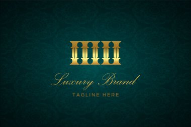 Mu Luxury Harfleri Logosu. Lüks harfli bir logo. Bu logo iki harfin birleşimiyle yapılmış.