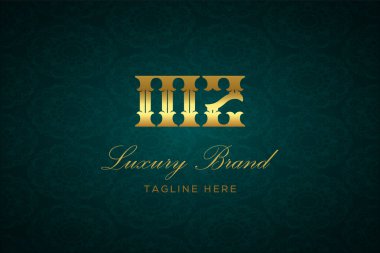 MZ LUXURY LUTTER Logo DESIGN. Lüks harfli bir logo. Bu logo iki harfin birleşimiyle yapılmış.