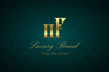 NF Luxury Harfleri Logosu. Lüks harfli bir logo. Bu logo iki harfin birleşimiyle yapılmış.
