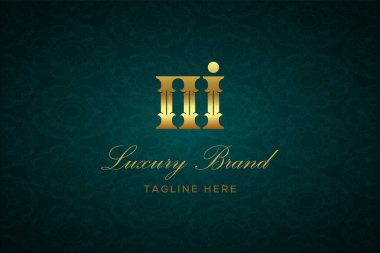 NI LUXURY 'NİN LUXURY LUTTER LUTESİGN. Lüks harfli bir logo. Bu logo iki harfin birleşimiyle yapılmış.
