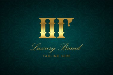 Ya da luxury harfi logosu. Lüks harfli bir logo. Bu logo iki harfin birleşimiyle yapılmış.