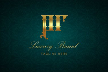 Halkla ilişkiler Luxury 'nin logosu. Lüks harfli bir logo. Bu logo iki harfin birleşimiyle yapılmış.