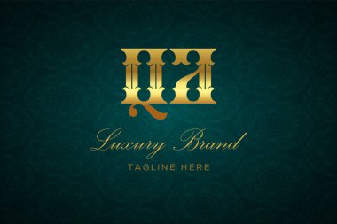 QA LUXURY Harfleri Logosu DESIGN. Lüks harfli bir logo. Bu logo iki harfin birleşimiyle yapılmış.