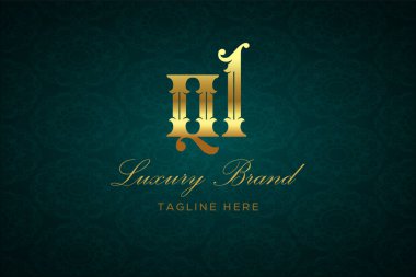 QL LUXURY LUTTER Logosu DESIGN. Lüks harfli bir logo. Bu logo iki harfin birleşimiyle yapılmış.