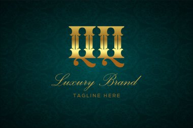 QQ Luxury Harfleri Logosu. Lüks harfli bir logo. Bu logo iki harfin birleşimiyle yapılmış.