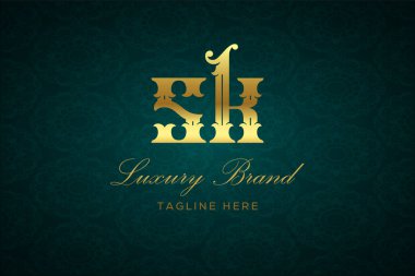 SK LUXURY LUTTER Logosu DESIGN. Lüks harfli bir logo. Bu logo iki harfin birleşimiyle yapılmış.