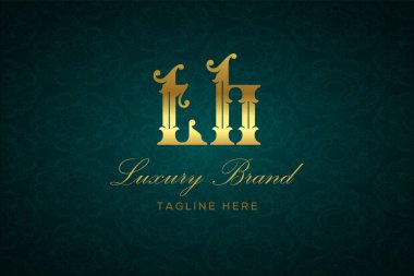 TH LUXURY LETTER LOGO DESIGN. It is a luxury letter monogram logo, this logo is made by combining two letters