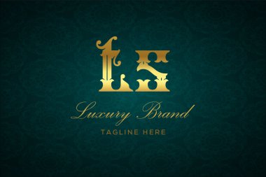 Luxury Harfleri Logosu, DESIGN. Lüks harfli bir logo. Bu logo iki harfin birleşimiyle yapılmış.