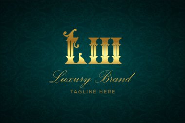 İki luxury harfi logosu var. Lüks harfli bir logo. Bu logo iki harfin birleşimiyle yapılmış.