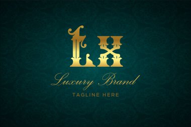 TX LUXURY LUXURY Logosu DESIGN. Lüks harfli bir logo. Bu logo iki harfin birleşimiyle yapılmış.