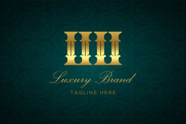 Uu luxury harfli amblem. Lüks harfli bir logo. Bu logo iki harfin birleşimiyle yapılmış.