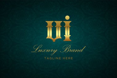 VI LUXURY LUTTER Logo DESIGN. Lüks harfli bir logo. Bu logo iki harfin birleşimiyle yapılmış.
