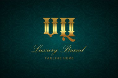 VQ LUXURY LÜTFEN Logo DESIGN. Lüks harfli bir logo. Bu logo iki harfin birleşimiyle yapılmış.