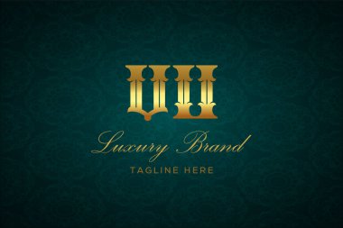 VU LUXURY LETTER LOGO DESIGN. It is a luxury letter monogram logo, this logo is made by combining two letters