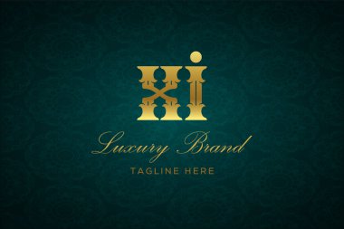 XI LUXURY LUXY Logo DESIGN. Lüks harfli bir logo. Bu logo iki harfin birleşimiyle yapılmış.