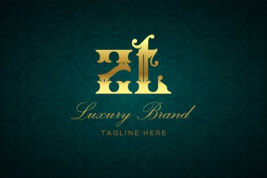 ZT Luxury Harfleri Logosu. Lüks harfli bir logo. Bu logo iki harfin birleşimiyle yapılmış.