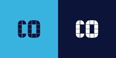 Fayans şekilli kargo logosu tasarımı. Ticari veya marka için uygun minimalist ve modern vektör illüstrasyon tasarımı