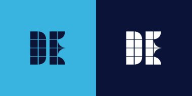 Fayans şekilli de logo tasarımı. Ticari veya marka için uygun minimalist ve modern vektör illüstrasyon tasarımı