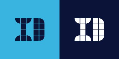 Fayans şekilli kimlik logosu tasarımı. Ticari veya marka için uygun minimalist ve modern vektör illüstrasyon tasarımı