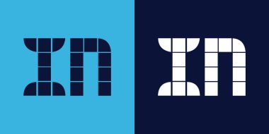 Fayans şekilli logo tasarımı. Ticari veya marka için uygun minimalist ve modern vektör illüstrasyon tasarımı