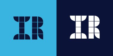 Fayans şekilli kızılötesi logo tasarımı. Ticari veya marka için uygun minimalist ve modern vektör illüstrasyon tasarımı