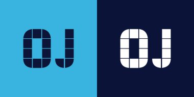 Fayans şekilli portakal suyu logosu tasarımı. Ticari veya marka için uygun minimalist ve modern vektör illüstrasyon tasarımı