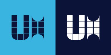 Fayans şekilli logo tasarımı. Ticari veya marka için uygun minimalist ve modern vektör illüstrasyon tasarımı